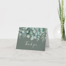 Tarjeta De Agradecimiento Eucalyptus deja la vegetación Boda Gracias