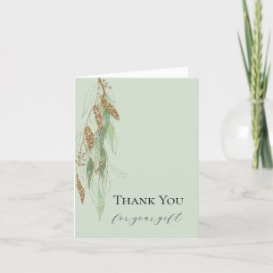 Tarjeta De Agradecimiento Eucalyptus Glitzy Purpurina Boda