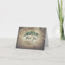 Tarjeta De Agradecimiento Eucalyptus Greenery Boda Gracias