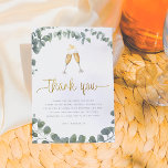 Tarjeta De Agradecimiento Eucalyptus Greenery Bridal Shower Gracias<br><div class="desc">Watercolor eucalipto gracias a las tarjetas para que coincidan con nuestras invitaciones "Brunch & Bubbly Eucalyptus Greenery Bridal Shower". Ver la colección enlazada en esta página o visitar nuestra tienda para más diseños de ducha de novia.</div>