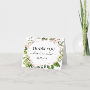 Tarjeta De Agradecimiento Eucalyptus Greenery Geometric Elegant Gracias