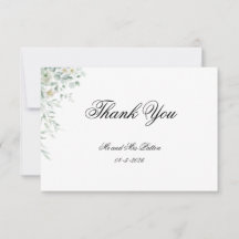 Eucalyptus Greenery Leaves  Thank You Card