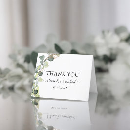 Tarjeta De Agradecimiento Eucalyptus Greenery Succulant Elegant Gracias