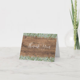 Tarjeta De Agradecimiento Eucalyptus Greenery Wedding Thank You Card