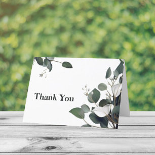 Tarjeta De Agradecimiento Eucalyptus Moderno Boda Gracias