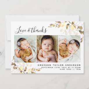 Tarjeta De Agradecimiento Eucalyptus Photo Baby