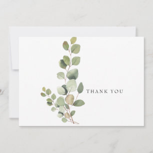 Tarjeta De Agradecimiento Eucalyptus White Funeral Gracias