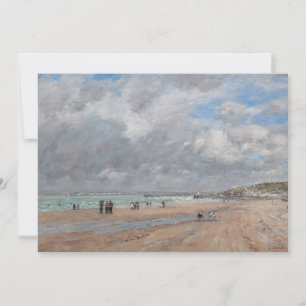 Tarjeta De Agradecimiento Eugene Boudin - La playa de Deauville