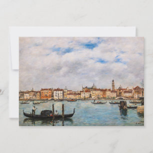 Tarjeta De Agradecimiento Eugene Boudin - Venecia, Riva degli Schiavoni