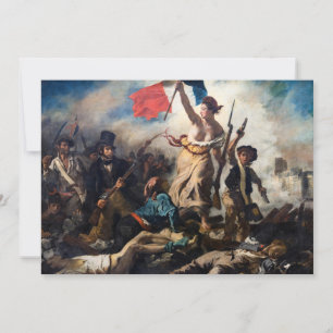 Tarjeta De Agradecimiento Eugene Delacroix - La Libertad Guiando al Pueblo