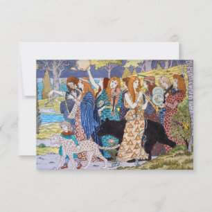 Tarjeta De Agradecimiento Eugene Grasset - Panel Decorativo Armonía