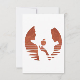 Tarjeta De Agradecimiento Eva le da una manzana a Adán, versión Grunge 3/3