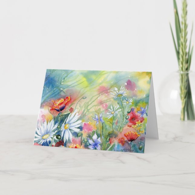 Tarjeta De Agradecimiento Evening Meadow Blank Notecard (Anverso)