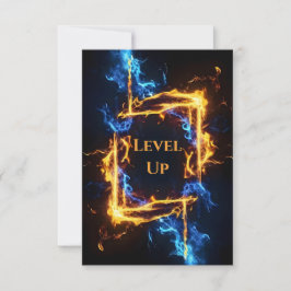 Tarjeta De Agradecimiento Evento de Cumpleaños de Epic Fire Portal Gaming