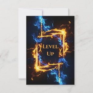 Tarjeta De Agradecimiento Evento de Cumpleaños de Epic Fire Portal Gaming