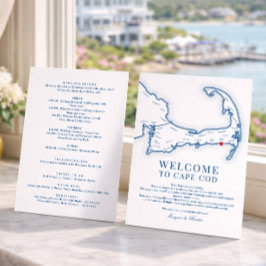 Tarjeta De Agradecimiento Eventos de Fin de Semana de Boda en Wychmere Beach