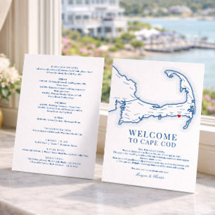 Tarjeta De Agradecimiento Eventos de Fin de Semana de Boda en Wychmere Beach