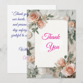 Tarjeta de agradecimiento EverBloom Wedding Elegan