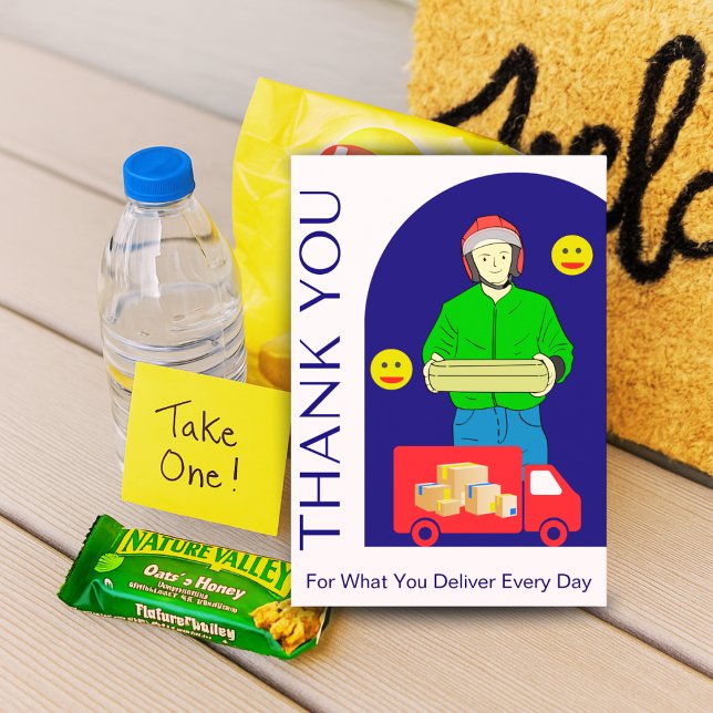 Tarjeta De Agradecimiento Everyday Delivery Driver Card With Your Message (Subido por el creador)