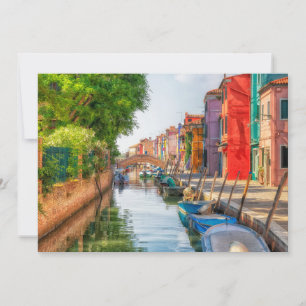Tarjeta De Agradecimiento Explora el Encanto Vibrante de Burano