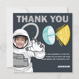 Tarjeta De Agradecimiento Explosión en el espacio exterior luego del cumplea