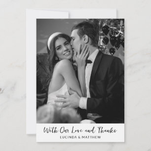 Tarjeta De Agradecimiento Exquisito Boda de Elegancia Foto Gracias