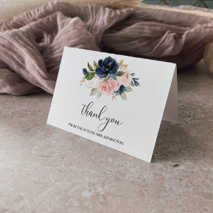 Tarjeta De Agradecimiento Exquisito Fall Floral Bridal Shower