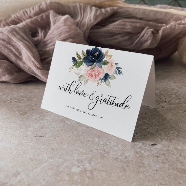Tarjeta De Agradecimiento Exquisito Fall Floral Gracias (Subido por el creador)