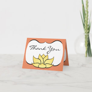 Tarjeta De Agradecimiento Exquisito Lotus en Sun Kissed Gracias Card