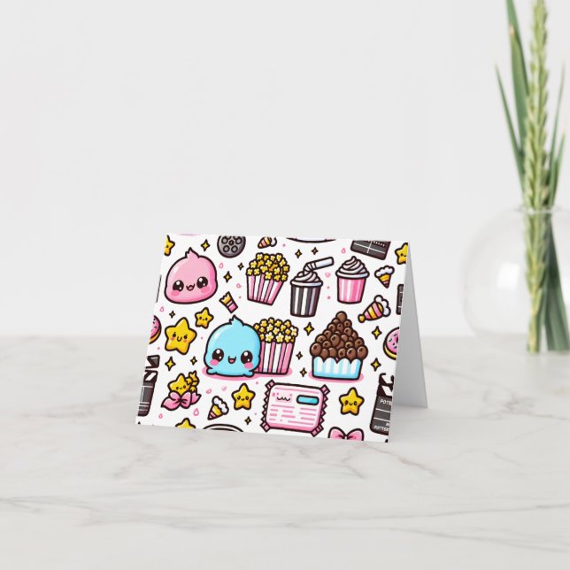 Tarjeta De Agradecimiento Extravagancia de alimentos de Fiesta nocturno de p (Anverso)