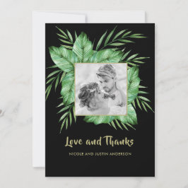 Tarjeta De Agradecimiento Exuberante vegetación tropical. Gracias.