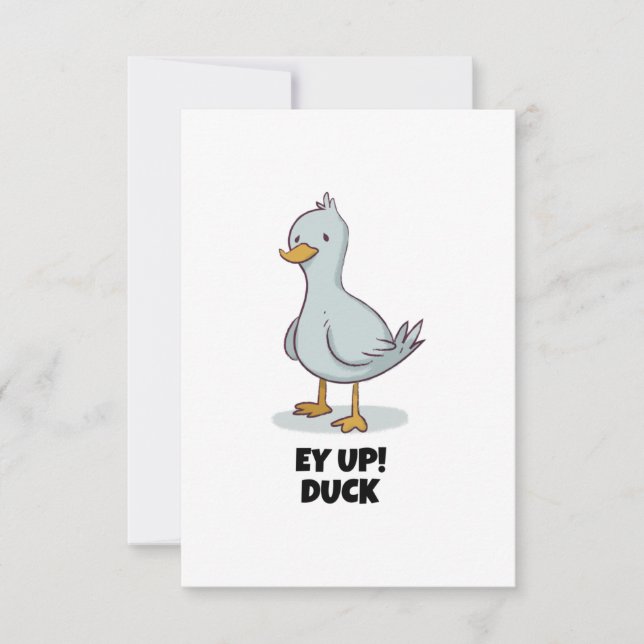 Tarjeta De Agradecimiento Ey up duck (Anverso)