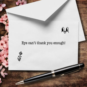 Tarjeta De Agradecimiento Eye no puede agradecerte lo suficiente