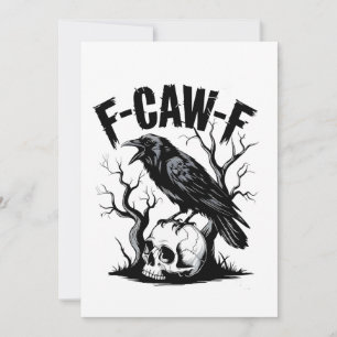 Tarjeta De Agradecimiento F-Caw-F Black Crow Black Bird Funny
