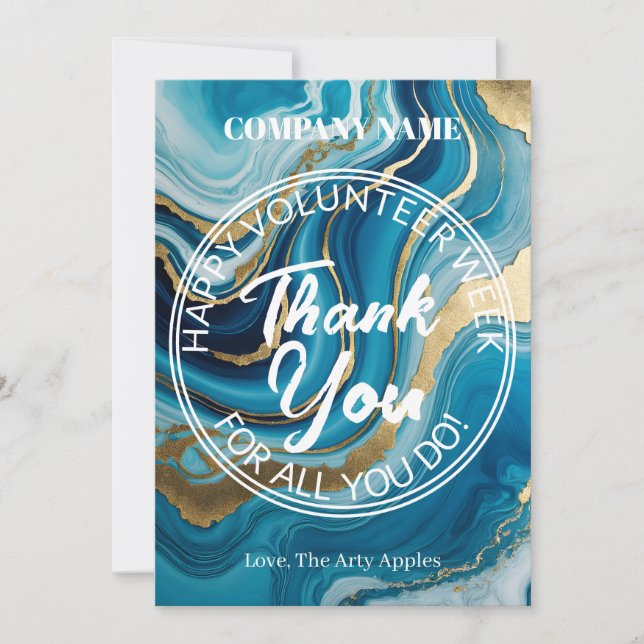 Tarjeta De Agradecimiento Fabuloso simple Voluntario gracias (Anverso)