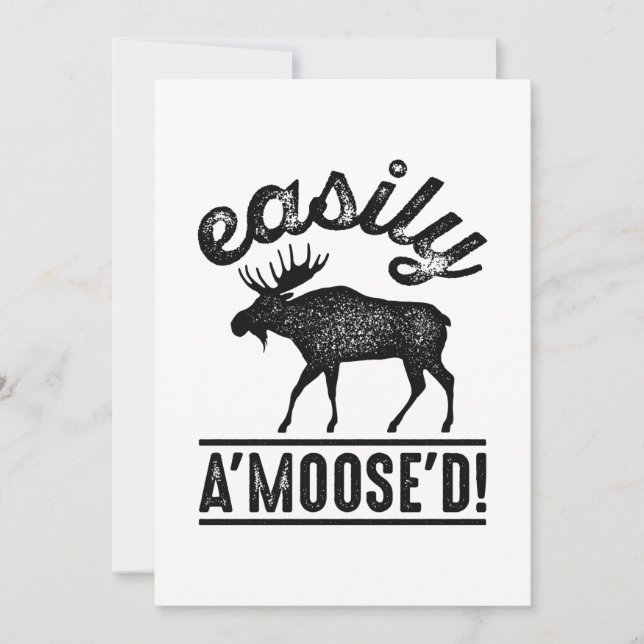 Tarjeta De Agradecimiento Fácilmente A’Moose’D (Anverso)
