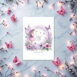 Tarjeta De Agradecimiento Fairy Butterfly Garden Flutter Love Baby Shower