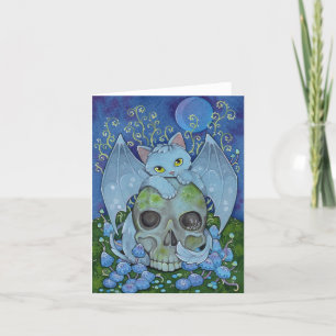 Tarjeta De Agradecimiento Fairy Cats Affirmation lindo gato DEATH Card