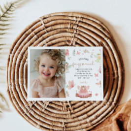 Tarjeta De Agradecimiento Fairy First 1er Chica Birthday Party