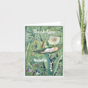 Tarjeta De Agradecimiento Fairy Floral Garden Enchanted Forest Chica Birday