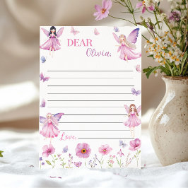 Tarjeta De Agradecimiento Fairy Floral Time Capsule Note Message Card