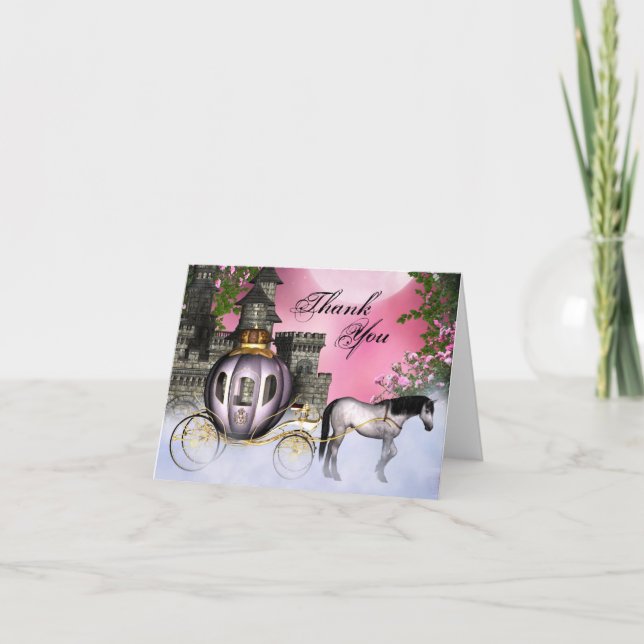 Tarjeta De Agradecimiento Fairy Tale Princess Gracias (Anverso)