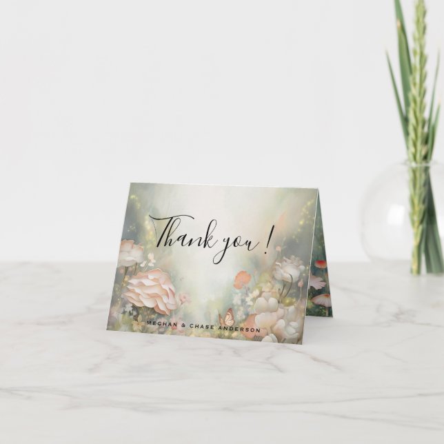 Tarjeta De Agradecimiento Fairy Tale Woodland Fairycore Romance (Anverso)