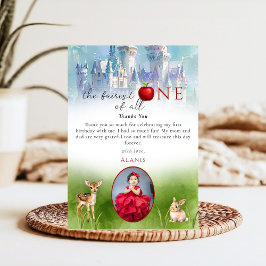 Tarjeta De Agradecimiento Fairytale Princesa Fairest Primera foto de cumplea