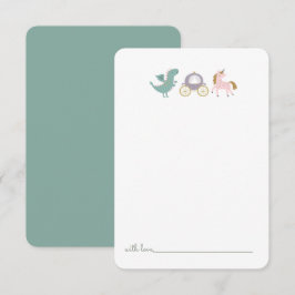 Tarjeta De Agradecimiento Fairytale Princess Castle Birthday Time Capsule