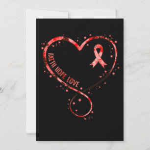 Tarjeta De Agradecimiento Faith Hope Love Heart Disease Awareness Survivor G