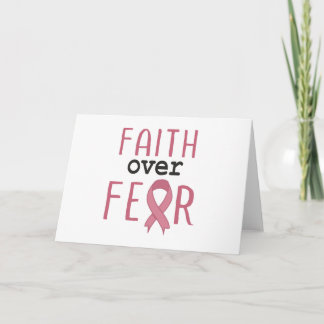 Tarjeta De Agradecimiento Faith Over Fear Breast Cancer Awareness
