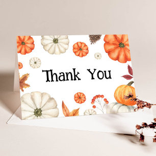 Tarjeta De Agradecimiento Fall Baby Shower Gracias Card