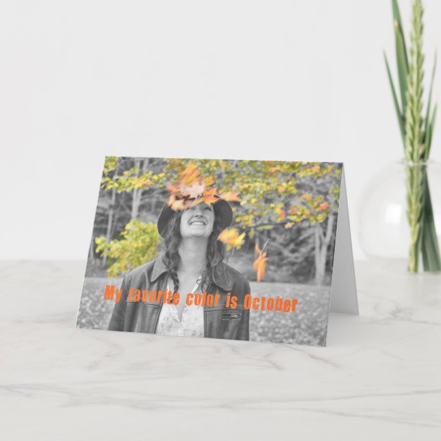 Tarjeta De Agradecimiento FALL FOLIAGE FUN Greeting Card (Anverso)