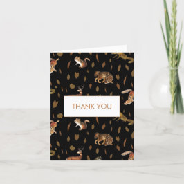 Tarjeta De Agradecimiento Fall Forest Animals Autumaves